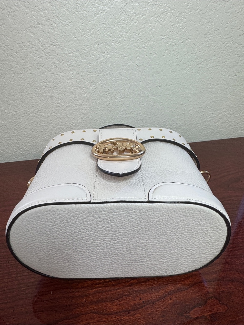 Coach Georgie Kay  Elegant Chalk Cream Leather Top Handle Purse. - Picture 12 of 14